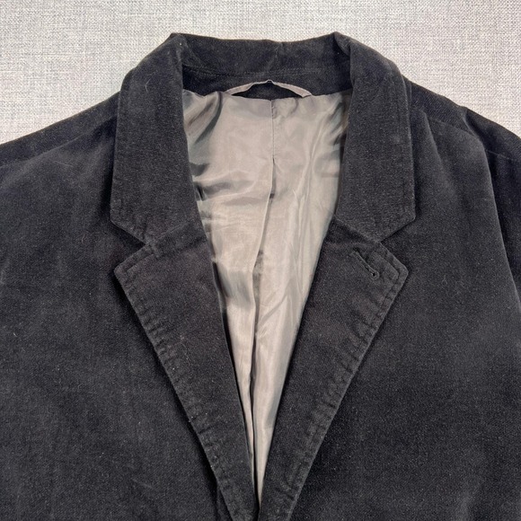 Vtg Y2K GAP Cotton Blazer Sport Coat Jacket Men XL 46R Black Tailored Academia - Picture 3 of 16